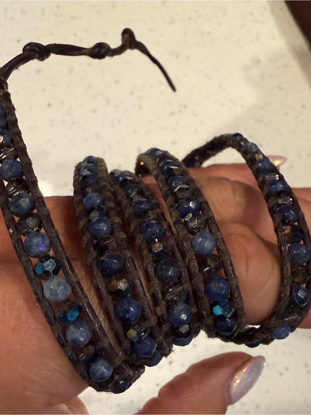 Chan Luu Navy and Indigo Multi-Wrap Beaded Bracelet